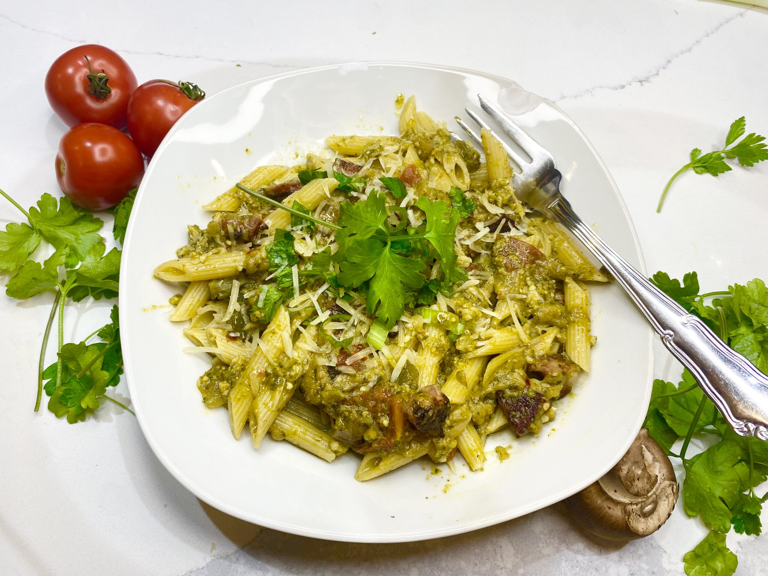 Pesto Pasta with Sausage